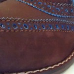COLE HAAN NIKE AIR COLTON CASUAL WING TIP SHOES BROWN SUEDE MEN 8.5 LEATHER $198
