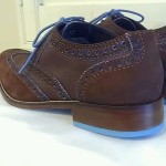 COLE HAAN NIKE AIR COLTON CASUAL WING TIP SHOES BROWN SUEDE MEN 8.5 LEATHER $198