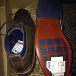 $228 Cole Haan Mens 7M Chukka Boots Shoes Brown Navy Leather WaterRes New In Box