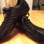 DIESEL Auriga Black Leather Casual Lace Up Shoe mens size 12