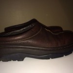 CLARKS Mens Size 9 M Brown Leather Slip On Slides Clogs Shoes