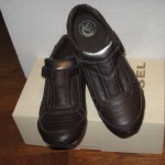 HTF NIB MEN’S DIESEL KEEP  ONLY THE BRAVE  BRN LEATHER SPORT SHOES US 10.5 M