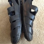COLE HAAN Country Woven Strap Leather Sandal Casual Slip-On Shoes Black Size 13
