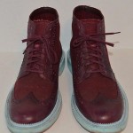 Mens COLE HAAN NIKE Air Jayhawker Wingtip ANKLE BOOT Burgandy/Turquoise 10.5