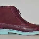 Mens COLE HAAN NIKE Air Jayhawker Wingtip ANKLE BOOT Burgandy/Turquoise 10.5