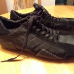 DIESEL Auriga Black Leather Casual Lace Up Shoe mens size 12