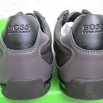 $150.0 Hugo Boss Men’s Fashion Sneakers Space Up Leather Shoes DARK GRAY SIZE 12