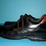 COLE HAAN MEN’S LEATHER OXFORD SHOES , BLACK SIZE 12 M .