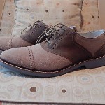 Cole Haan Mens Air Franklin Brown Suede Saddle Shoe size 10.5