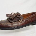 COLE HAAN Men 8.5-M Brown Leather Casual Slip On Driving Loafer Shoes
