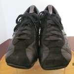 Men’s sz 13 black leather Diesel lace tie athletic running tennis shoes