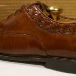 BRAGANO COLE HAAN SADDLE TAN ITALIAN WEAVE LEATHER TOP & LEATHER OXFORDS 9.5M