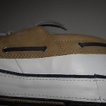 Men’s Timberland Boat Shoes EUC Sz 10.5M White w Tan Trim Unique!!