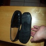 COLE HAAN NIKE AIR PENNY LOAFERS MENS SHOES FLATS BLACK LEATHER 7 M EUC