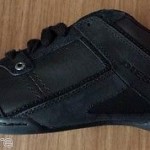 DIESEL men size 11 black leather sneakers EXCURSE model