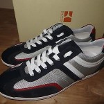 HUGO BOSS ORANGE SILVANS DARK BLUE/WHITE/RED MEN WALKING SHOES Size 45
