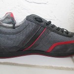 $150.0 Hugo Boss Men’s Fashion Sneakers Space Up Leather Shoes Black/gray SIZ 10