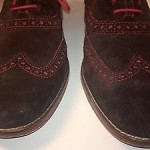 COLE HAAN Suede Leather Wing tip Brown Red Mens Shoes SIZE 10M