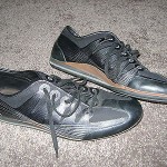 Mens 12 COLE HAAN Sneakers Casual Black Leather Oxford Lace Up Nike Air Shoes