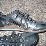 Mens 12 COLE HAAN Sneakers Casual Black Leather Oxford Lace Up Nike Air Shoes