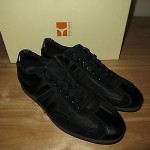 NEW  HUGO BOSS Orange Label Silvans Black Sneakers Size 9 US