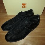 NEW  HUGO BOSS Orange Label Silvans Black Sneakers Size 9 US