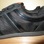 NEW  HUGO BOSS Orange Label Silvans Black Sneakers Size 9 US