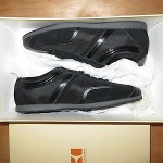 NEW  HUGO BOSS Orange Label Silvans Black Sneakers Size 9 US