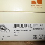 NEW  HUGO BOSS Orange Label Silvans Black Sneakers Size 9 US