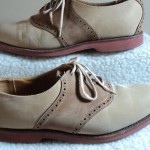 COLE HAAN VINTAGE BROWN BEIGE SADDLE OXFORD SHOES RED SOLES MENS SIZE 10 D
