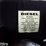 DIESEL men size 11 black leather sneakers EXCURSE model