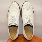 COLE HAAN Carter Wing Tip White Oxfords Men Casual Shoes Size 8.5 NWOB / NWD