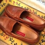 COLE HAAN MENS CITY CORDOVAN BROWN LEATHER PENNY LOAFERS SIZE  9D.