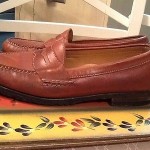 COLE HAAN MENS CITY CORDOVAN BROWN LEATHER PENNY LOAFERS SIZE  9D.
