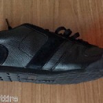 DIESEL men size 13 black leather fashionable sneakers shoes model LOOP
