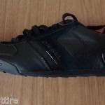 DIESEL men size 13 black leather fashionable sneakers shoes model LOOP
