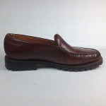 Cole Haan Loafers Slip on US 8B Brazil Leather Brown Mens Shoes