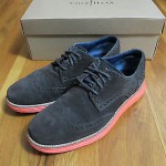 COLE HAAN Dark Brown Orange Suede LUNARGRAND 7 M Sneakers Shoes C11097 Free SHIP