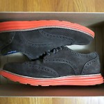 COLE HAAN Dark Brown Orange Suede LUNARGRAND 7 M Sneakers Shoes C11097 Free SHIP