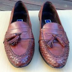 BRAGANO BY COLE HAAN MEN’S SZ 11.5 M TASSEL LOAFERS SLIPON BROWN LEATHER SHOES