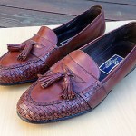 BRAGANO BY COLE HAAN MEN’S SZ 11.5 M TASSEL LOAFERS SLIPON BROWN LEATHER SHOES