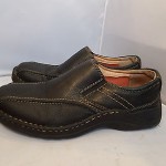 Clarks Harrier Black Pebbled Leather Slip On Loafers Casual Shoes Mens Sz 10 M