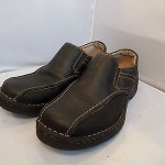 Clarks Harrier Black Pebbled Leather Slip On Loafers Casual Shoes Mens Sz 10 M