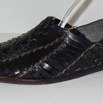 Cole Haan Resort Black Leather Woven Loafers Sandals Slip-On Shoes Mens 11 1/2