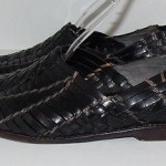 Cole Haan Resort Black Leather Woven Loafers Sandals Slip-On Shoes Mens 11 1/2