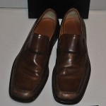 CLASSIC MEN’S HUGO BOSS TOP STITCH  LOAFERS, SIZE 8 1/2