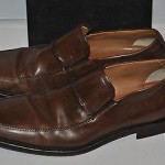 CLASSIC MEN’S HUGO BOSS TOP STITCH  LOAFERS, SIZE 8 1/2