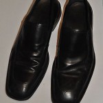 CLASSIC MEN’S HUGO BOSS BLACK LOAFERS, SIZE 7 1/2