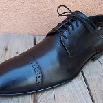 Hugo Boss Mens Dress Shoes Size 9.5M Black Leather Casual Comfort Lace Up Oxford