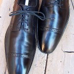 Hugo Boss Mens Dress Shoes Size 9.5M Black Leather Casual Comfort Lace Up Oxford